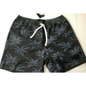 Quiksilver Men's OG Elasto 17" Walk Short Tarmac Palm Trees Print Size 32